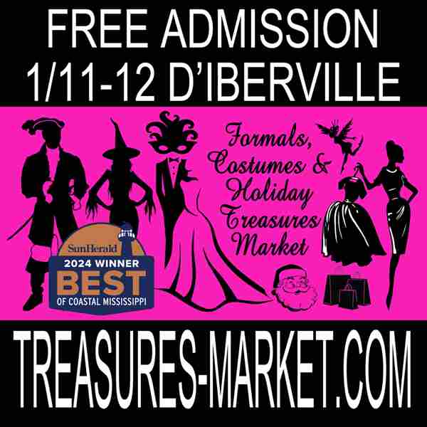 Formals, Costumes and Holiday Treasures Market: Spring 2025 in D'Iberville on 11 Jan