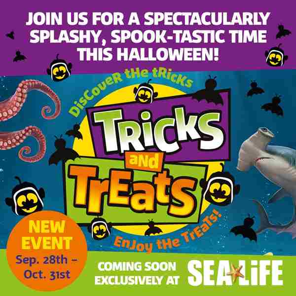 Tricks and Treats - Kid's Halloween Event at SEA LIFE Grapevine in Grapevine on 28 Sep