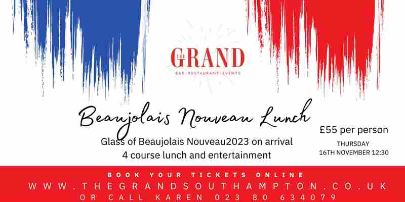 Beaujolais Nouveau Lunch in Southampton on 16 Nov