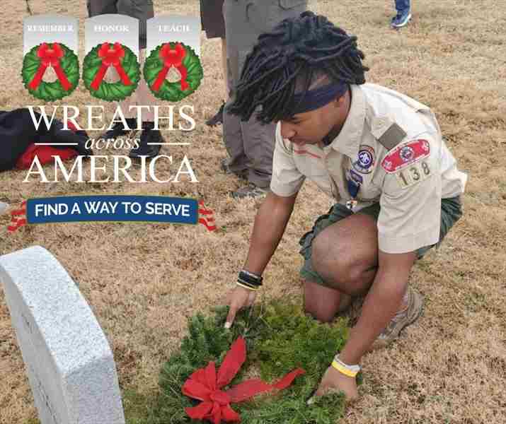 Wreaths Across America in Denton on 16 Dec