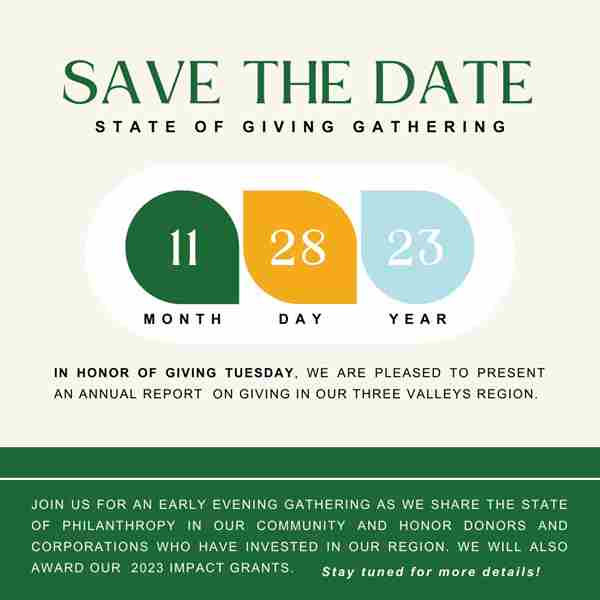 3VCF State of Giving Gathering and Community Impact Grant Awards in Livermore on 28 Nov