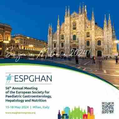 ESPGHAN (European Society for Paediatric Gastroenterology, Hepatology and Nutrition) 2024, Milan in Milano on 15 May