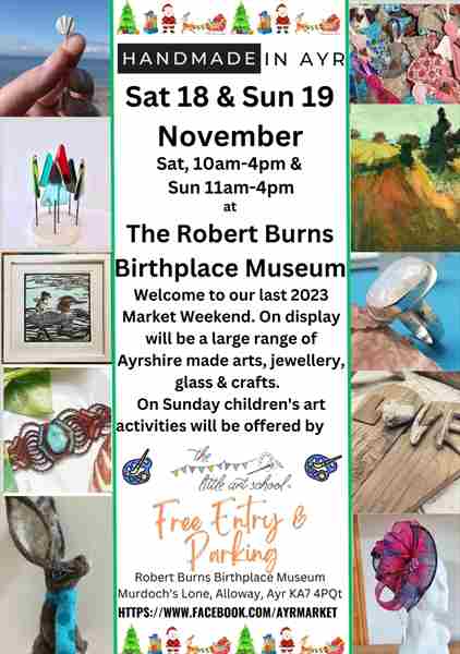 Handmade in Ayr November Market at Robert Burns Birthplace Museum in Ayr on 18 Nov