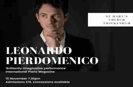 Leonardo Pierdomenico: A Piano Recital in Twickenham on 15 Nov