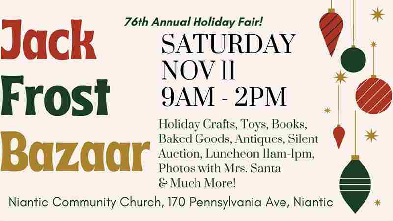 Jack Frost Bazaar in East Lyme on 11 Nov