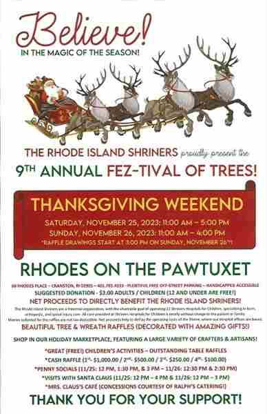 The 9th Annual Fez-tival of Trees in Cranston on 25 Nov