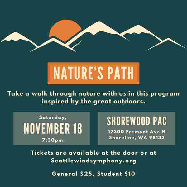 Seattle Wind Symphony: Nature's Path in Shoreline on 18 Nov