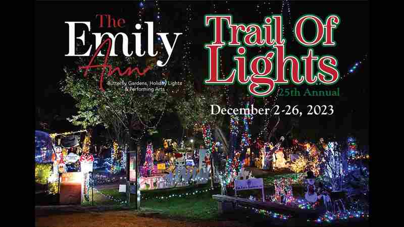 EmilyAnn Theatre Trail of Lights in Wimberley on 2 Dec