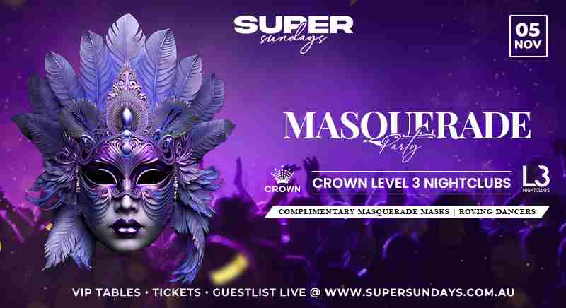 Masquerade at Crown, Melbourne in Southbank on 5 Nov