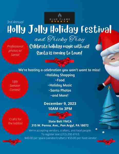 Holly Jolly Holiday Festival and Tricky Tray in Pennsylvania on 9 Dec