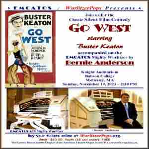 Silent Fim: "Go West Starring Buster Keaton in Wellesley on 19 Nov