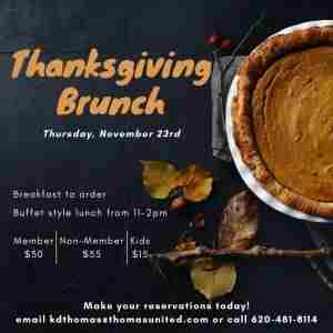 Thanksgiving Brunch in Emporia on 23 Nov