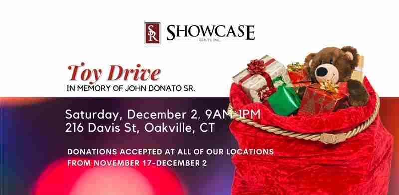 Showcase Realty Annual Toy Drive in Watertown on 2 Dec