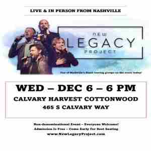 Free Concert in Cottonwood with Nashville-based Men's Vocal Band, New Legacy Project in Cottonwood on 06 December 2023