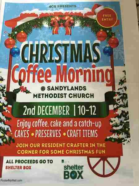 Coffee morning in Kendal on 2 Dec