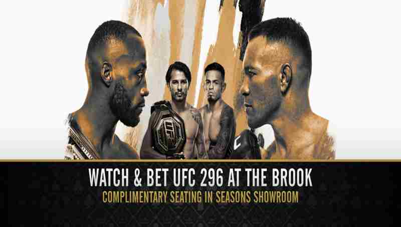 Watch and Bet UFC 296 at The Brook in Seabrook on 16 Dec