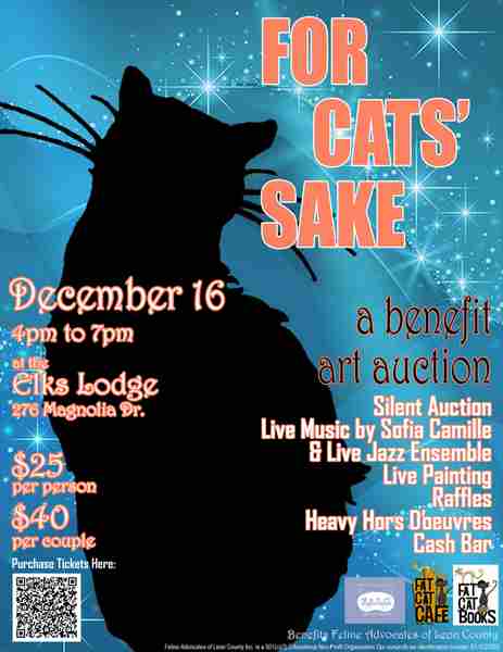 For Cats' Sake Silent Art Auction Benefit in Tallahassee on 16 Dec