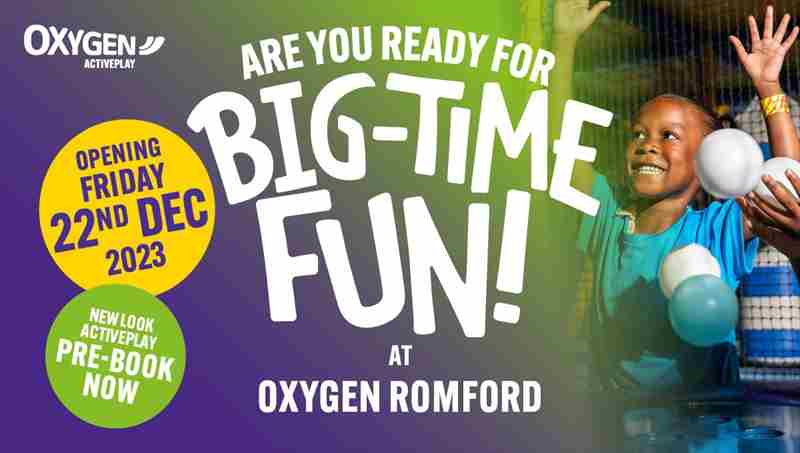 OXYGEN Romford, trampoline and activity park OPENS Friday 22, December. BOOK NOW in Romford on 22 Dec