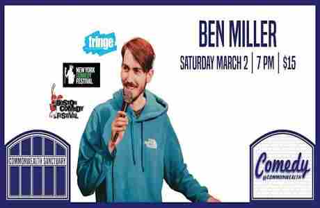 Comedy @ Commonwealth Presents: BEN MILLER in Kentucky on 2 Mar