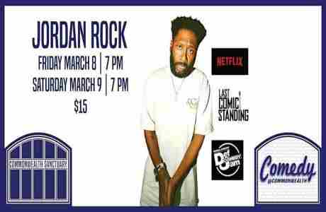 Comedy @ Commonwealth Presents: JORDAN ROCK in Kentucky on 8 Mar