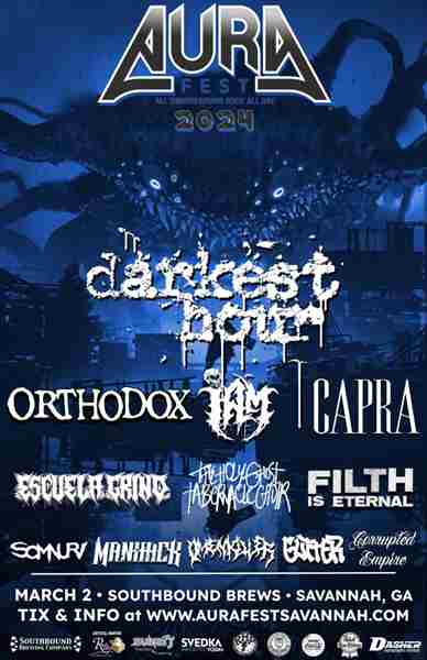 AURA Fest 2024 Day 2 with Darkest Hour, Orthodox, I AM, Escuela Grind, More in Savannah on 2 Mar