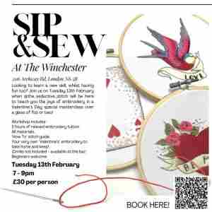 Sip and Sew at The Winchester in London on 13 Feb