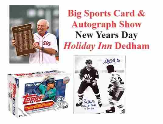 Big New Years Day Sports Card and Autograph Show in Dedham on 1 Jan