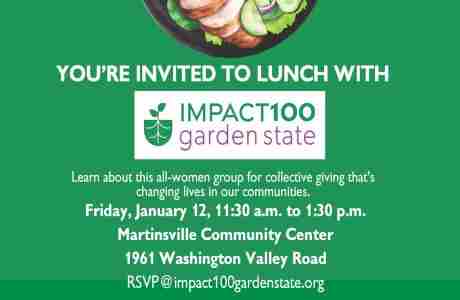 Lunch and Learn with Impact100 Garden State in Martinsville on 12 Jan