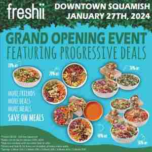 Freshii Downtown Grand Opening Event in Squamish on 27 Jan