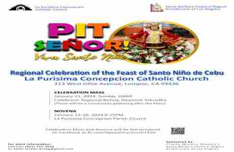 Regional Celebration of the Feast of Santo Nino de Cebu in Lompoc on 21 Jan