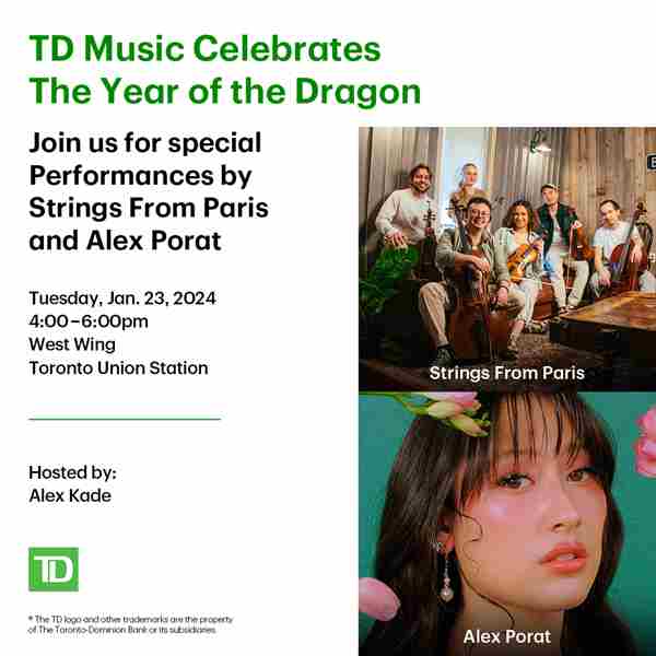 TD Music Celebrates The Year of the Dragon! in Toronto on 23 Jan