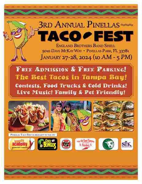 Pinellas TacoFest: Get Ready for a Taco Smackdown of Epic Proportions! in Pinellas Park on 27 Jan