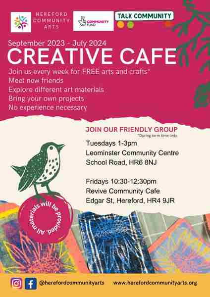 Creative Cafe in Leominster on 9 Apr