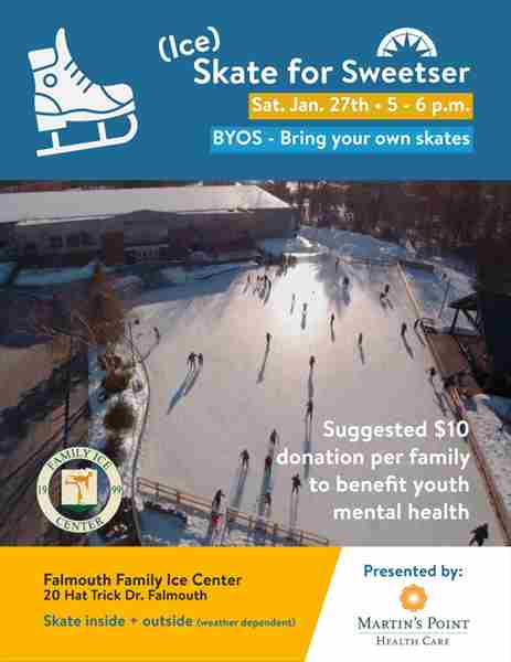 Skate for Sweetser in Falmouth on 27 Jan