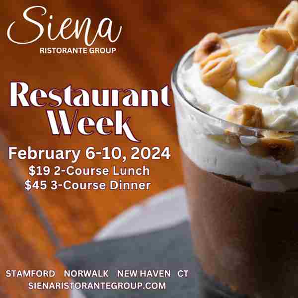 Siena Ristorante Group Restaurant Week, New Haven in New Haven on 6 Feb