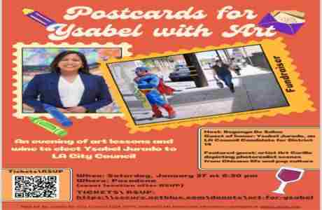 Postcards for Ysabel with Art! in California on 27 January 2024