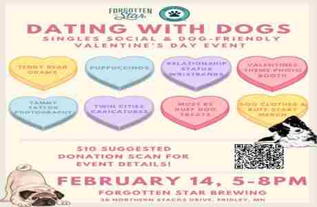 Dating with Dogs: Singles Social and Valentine's Day Fundraising Event for Ruff Start Rescue in Fridley on 14 Feb