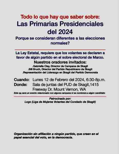 The 2024 Presidential Primary - How it is different from regular elections? in Mount Vernon on 12 Feb