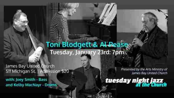 Tuesday Night Jazz at the Church pres. pianist Tony Blodgett and clarinettist/saxophonist Al Pease! in Victoria on 23 January 2024