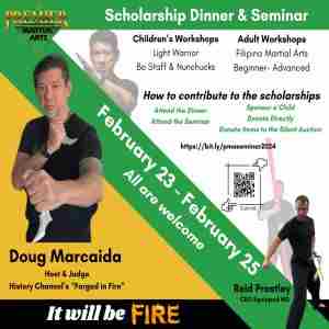 Martial Arts Seminar and Scholarship Dinner with "FORGED IN FIRE'S" Doug Marcaida in North Canton on 23 Feb