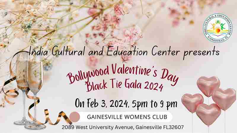 Bollywood Valentine's Day Black Tie Gala in Gainesville on 3 Feb