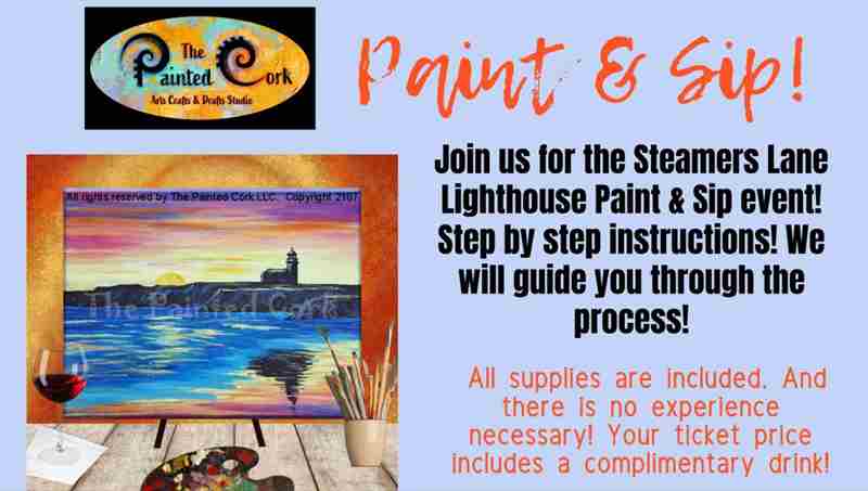 Paint And Sip ~ Steamers Lane Lighthouse in Santa Cruz on 1 Feb