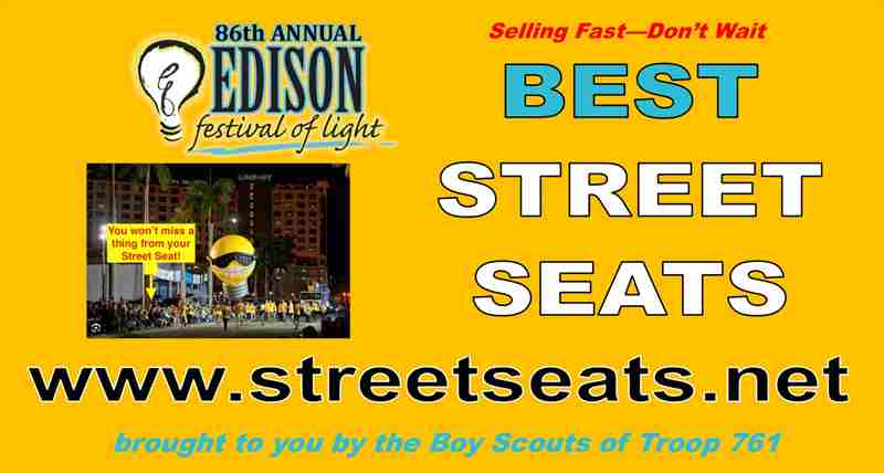 Edison Festival Grand Parade Street Seats in Fort Myers on 17 Feb