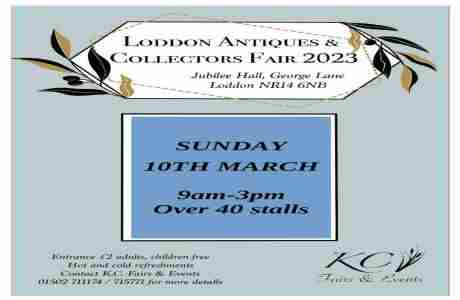 LODDON ANTIQUES AND COLLECTORS FAIR in Norwich on 10 Mar