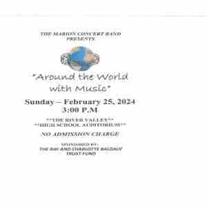 Marion Concert Band presents "Around the World with Music" in Caledonia on 25 Feb