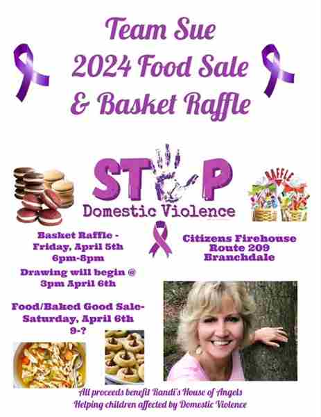 Team Sue 2024 Food Sale and Basket Raffle in Branchdale on 6 Apr