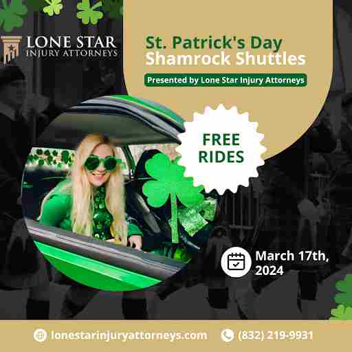 St. Patrick's Day Shamrock Shuttles in Houston on 22 Feb