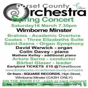 Dorset County Orchestra Spring Concert in Wimborne on 16 Mar