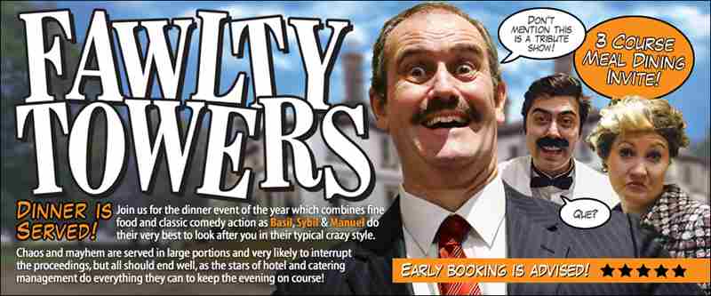 Fawlty Towers Comedy Dinner Show -17/05/2024 in Leicester on 17 May