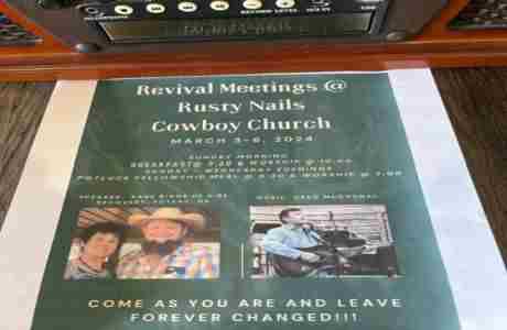 Rusty Nails Cowboy Church Revival Meeting in Arkansas on 3 Mar